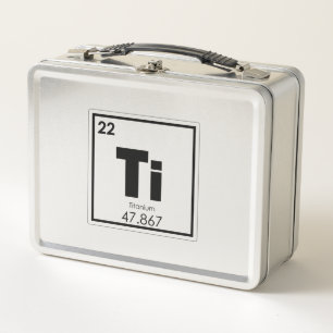 Titanium chemical element symbol chemistry formula metal lunch box