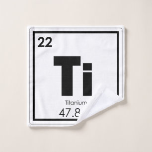 Titanium chemical element symbol chemistry formula wash cloth