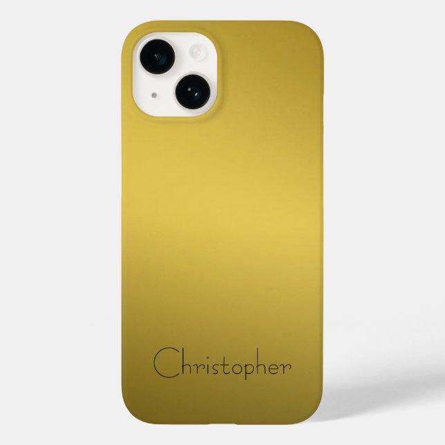 Titanium gold Stainless Steel Print 15 Case-Mate iPhone Case (Back)