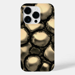 Titanium gold stainless steel print Case-Mate iPhone 14 pro case