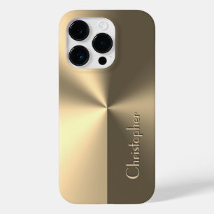 Titanium gold stainless steel print Case-Mate iPhone 14 pro case