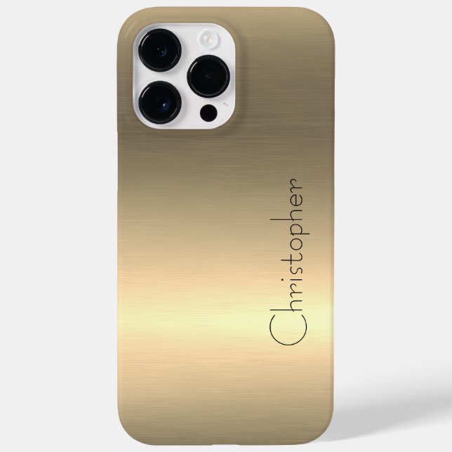Titanium Gold Stainless Steel Print Case-Mate iPhone Case (Back)