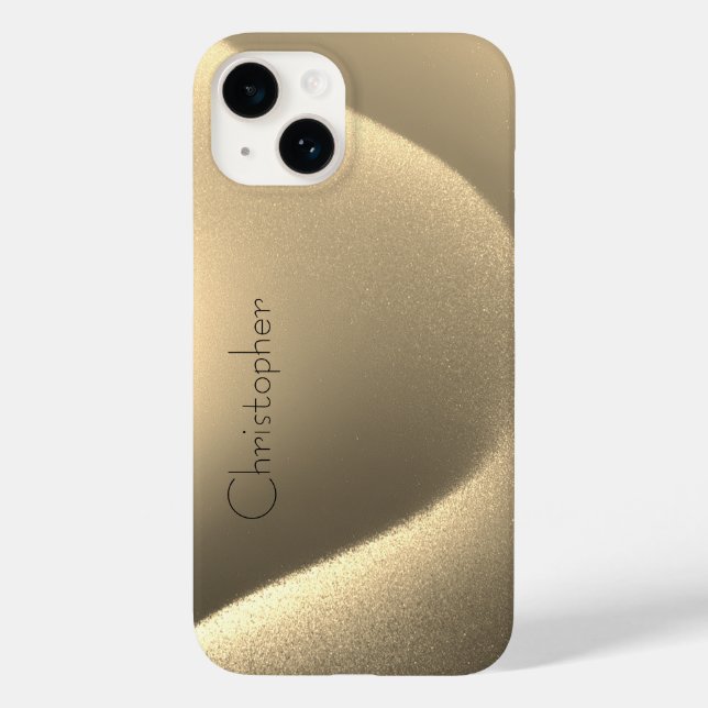 Titanium gold Stainless Steel Print iphone 15 Case-Mate iPhone Case (Back)