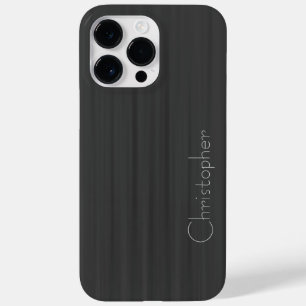 Titanium Gray Silver Stainless Steel Print Case-Mate iPhone 14 Pro Max Case