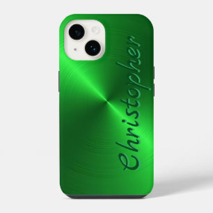 Titanium green Stainless Steel Metallic iPhone 14 Case