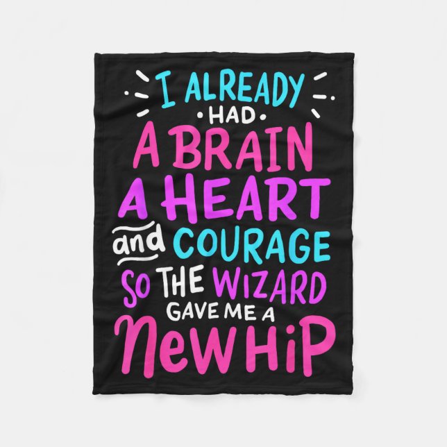 Titanium Hip Replacement Surgery Humor Funny New H Fleece Blanket (Front)