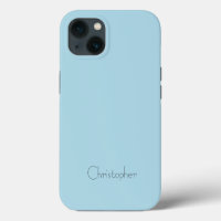 Titanium light blue Stainless Steel Print