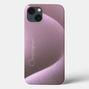 Titanium pink Stainless Steel Print iphone 15  13 Case