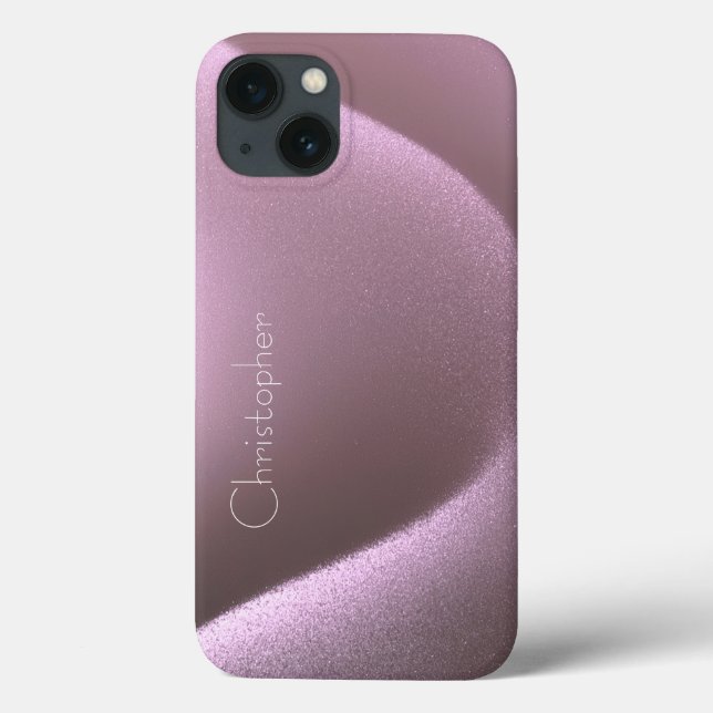 Titanium pink Stainless Steel Print iphone 15  Case-Mate iPhone Case (Back)