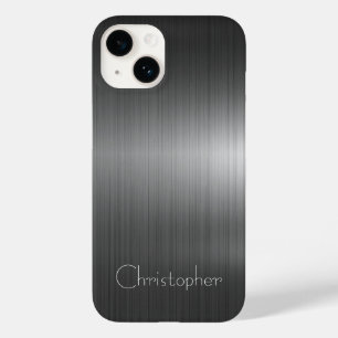 titanium Polished dark Silver Radial and Metallic Case-Mate iPhone 14 Case