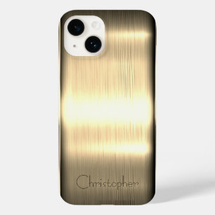 Titanium Polished gold Radial Metallic iphone 15 Case-Mate iPhone 14 Case