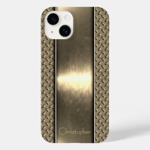 Titanium Polished gold Radial Metallic iphone 15 Case-Mate iPhone 14 Case
