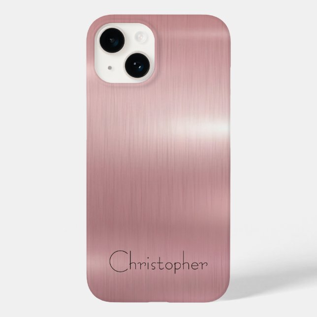 titanium Polished pink Radial and Metallic 15 Case-Mate iPhone Case (Back)