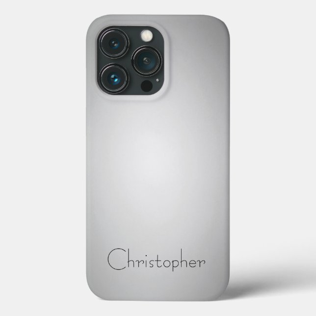 Titanium Polished Silver grey Radial and Metallic Case-Mate iPhone Case (Back)