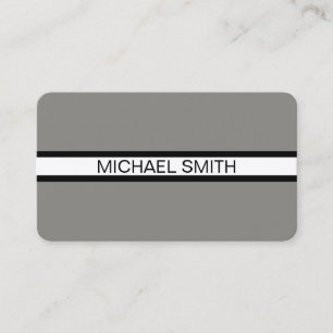 Titanium Professional Elegant Modern Black White Business Card