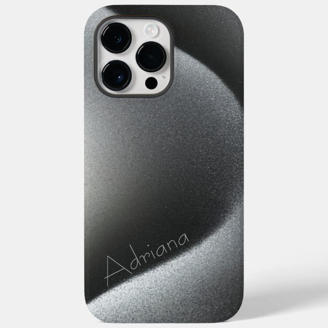 Titanium Silver grey Stainless Steel Print Case-Mate iPhone Case (Back)