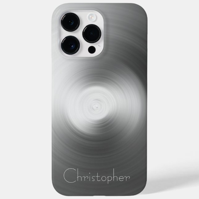 Titanium Silver Stainless Steel Print Case-Mate iPhone Case (Back)