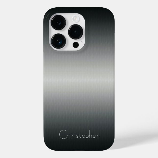 Titanium silver stainless steel print Case-Mate iPhone case (Back)