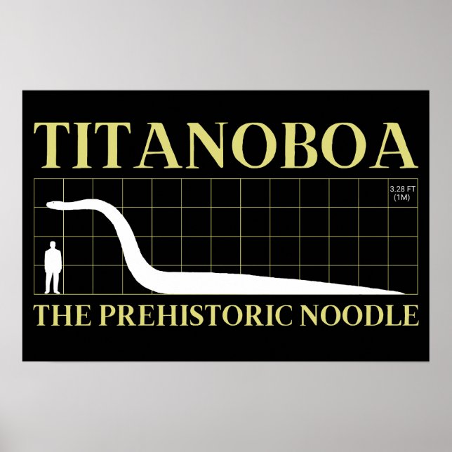 Titanoboa Extinct Large Snake Prehistoric Noodle Poster (Front)