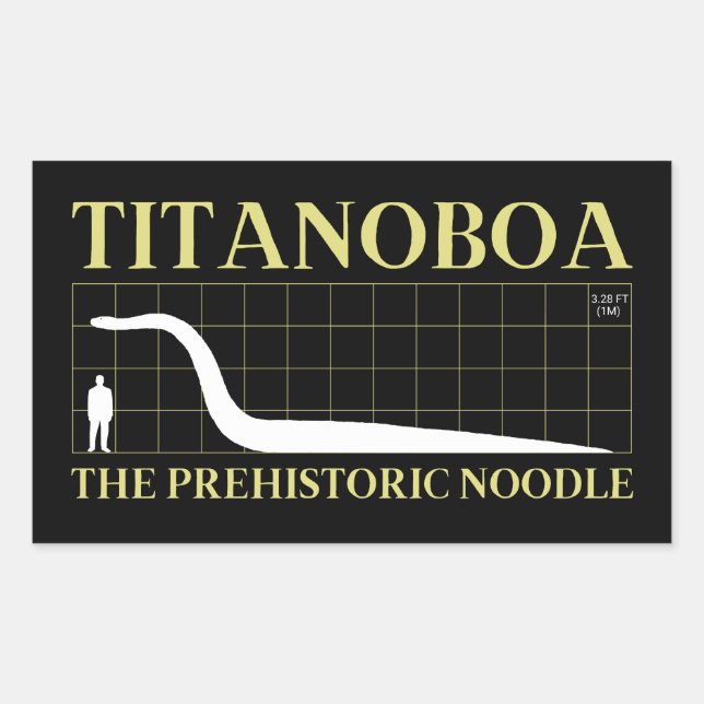 Titanoboa Extinct Large Snake Prehistoric Noodle Sticker (Front)