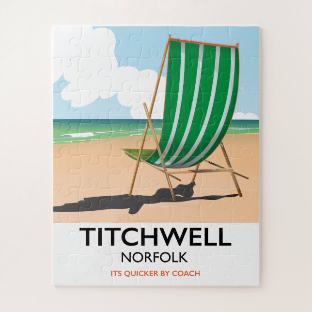 Titchwell Norfolk beach poster Jigsaw Puzzle (Vertical)