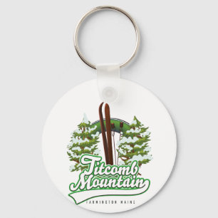 Titcomb Mountain Farmington Maine Ski  Keychain
