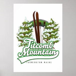 Titcomb Mountain Farmington Maine Ski  Poster