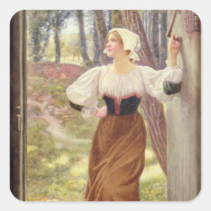 Tithe in Kind (w/c on paper) Square Sticker