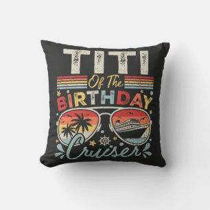Titi of the Birthday Cruiser Vacation Throw Pillow
