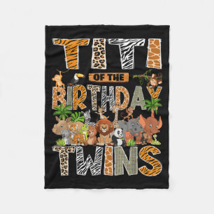 Titi Of The Birthday Twins Safari Wild One Zoo Fleece Blanket