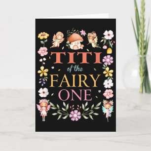 Titi Of The Fairy One 1st Birthday Girl Family Mat Card