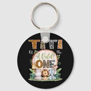 Titi Of The Wild One 1st Birthday Safari Jungle Wo Keychain