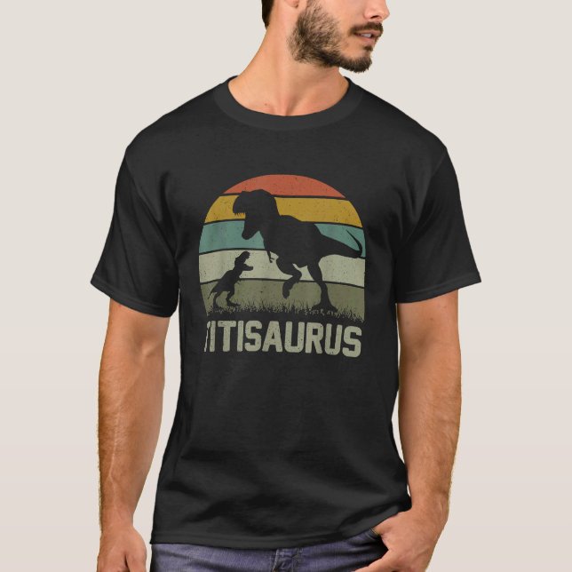 Titi Saurus Rex Dinosaur TitiSaurus Family Matchin T-Shirt (Front)