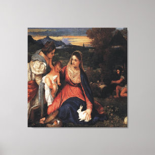 Titian / The Virgin of the Rabbit  / 1530 / Canvas Print