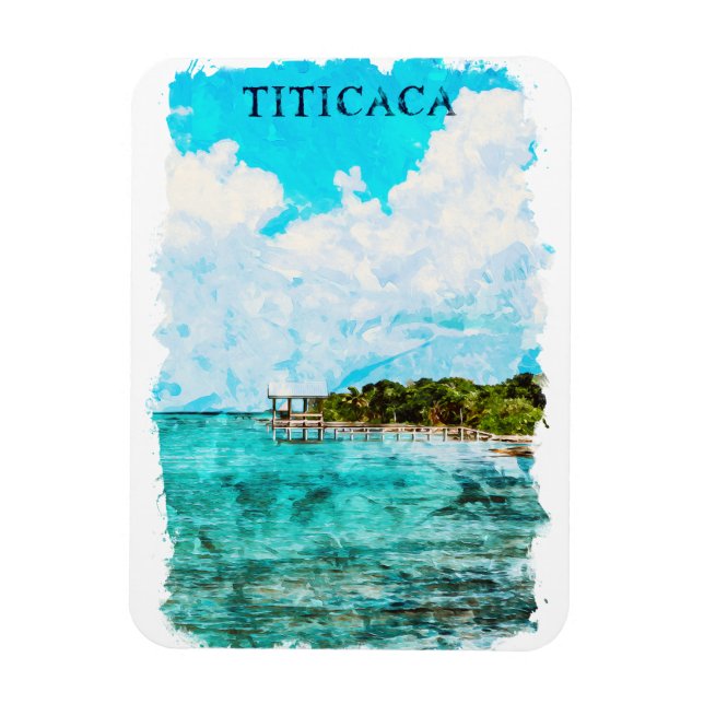Titicaca Lake View Travel Magnet (Vertical)