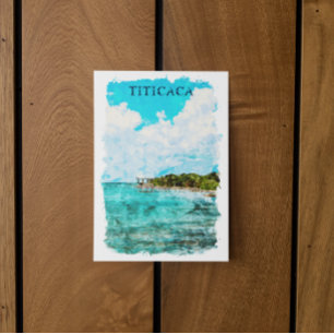 Titicaca Lake View Travel Postcard