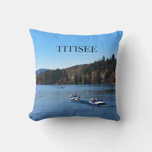 Titisee lake in the Black Forest Throw Pillow