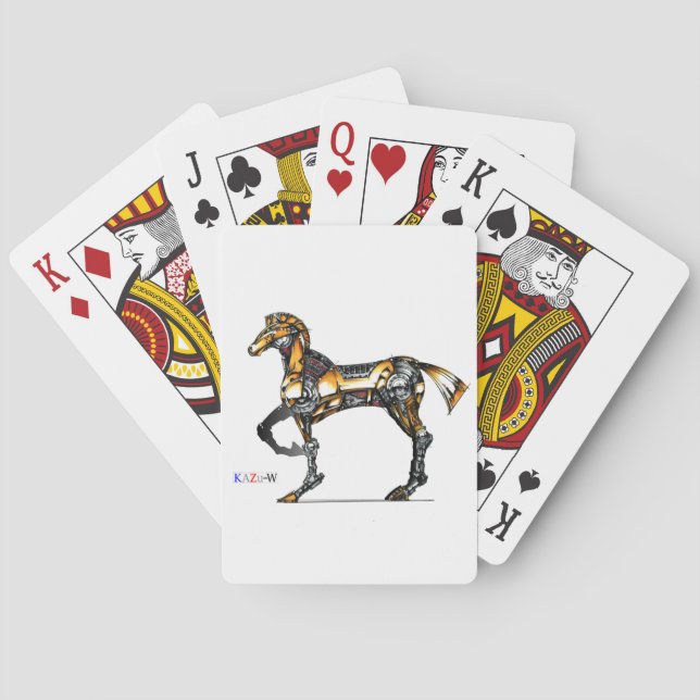 Title 00000 "Machine Horse" Playing Cards (Back)