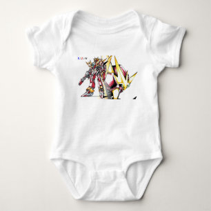 Title 00008 "Red Hero Armored Giant" Baby Body Sui Bodysuit
