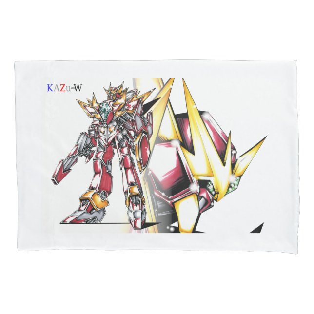 Title 00008 "Red Hero Armored Giant" Pillowcase (Front)