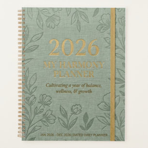 Title: 2026 My Harmony Daily Planner   Sage Floral
