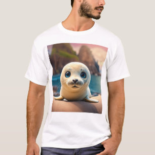 **Title:** 3D Baby Seal Character Design **Descri T-Shirt