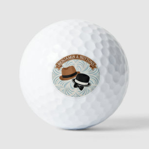 Title Benjamin buttons vintage gentleman style nov Golf Balls