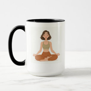 Title Boho Terracotta Minimalist Yoga Mug