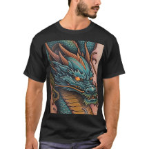 Title: Bold Dragon Graphic Men's Black T-Shirt De