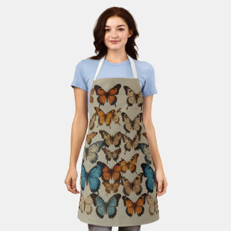 Title: "Butterfly Dreams: Elegant Afron Designe Apron