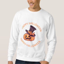 Title: Cartoon Pumpkin with Top Hat – Happy Hallow