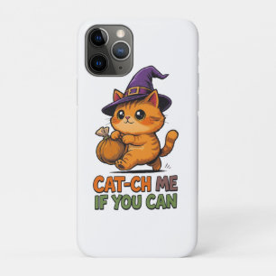 Title Cat-Ch Me If You Can – Funny Halloween Cat iPhone 11 Pro Case