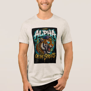 Title: Colourful Tiger Streetwear T-Shirt Tri-Blend Shirt