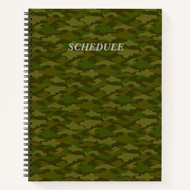 Title Custom Camouflage (Khaki) notebook (Front)